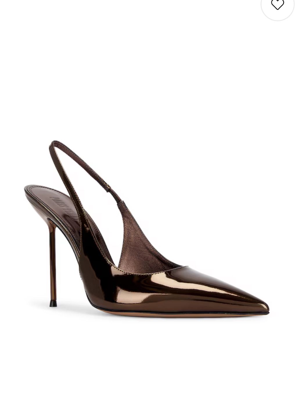 Paris Texas Lidia Slingback Mirror Leather Heels